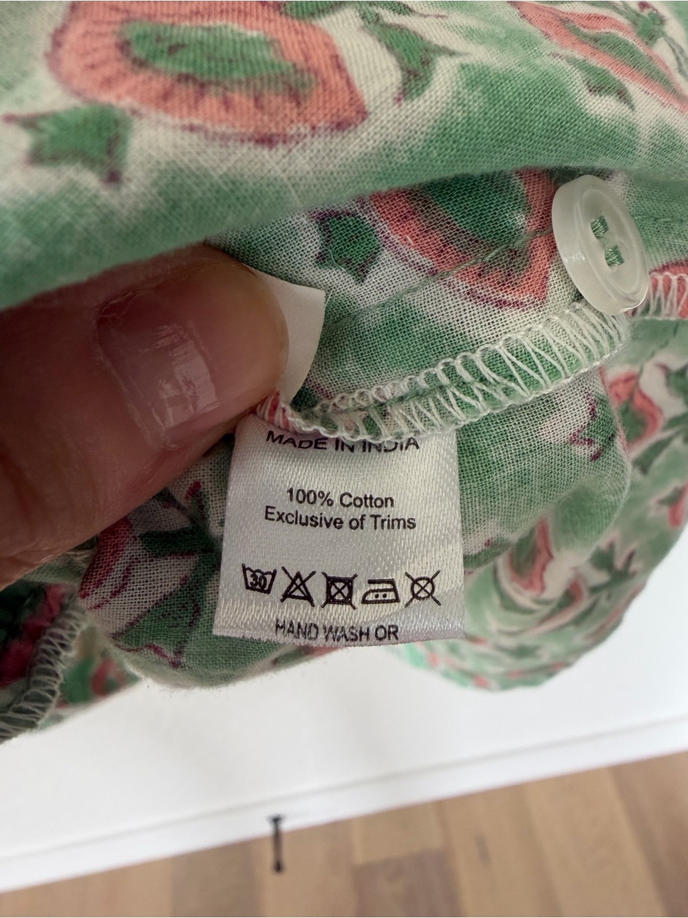 Marea Green Pink Block Print Floral Peasant Tiered Midi Dress Small - Picture 6 of 6